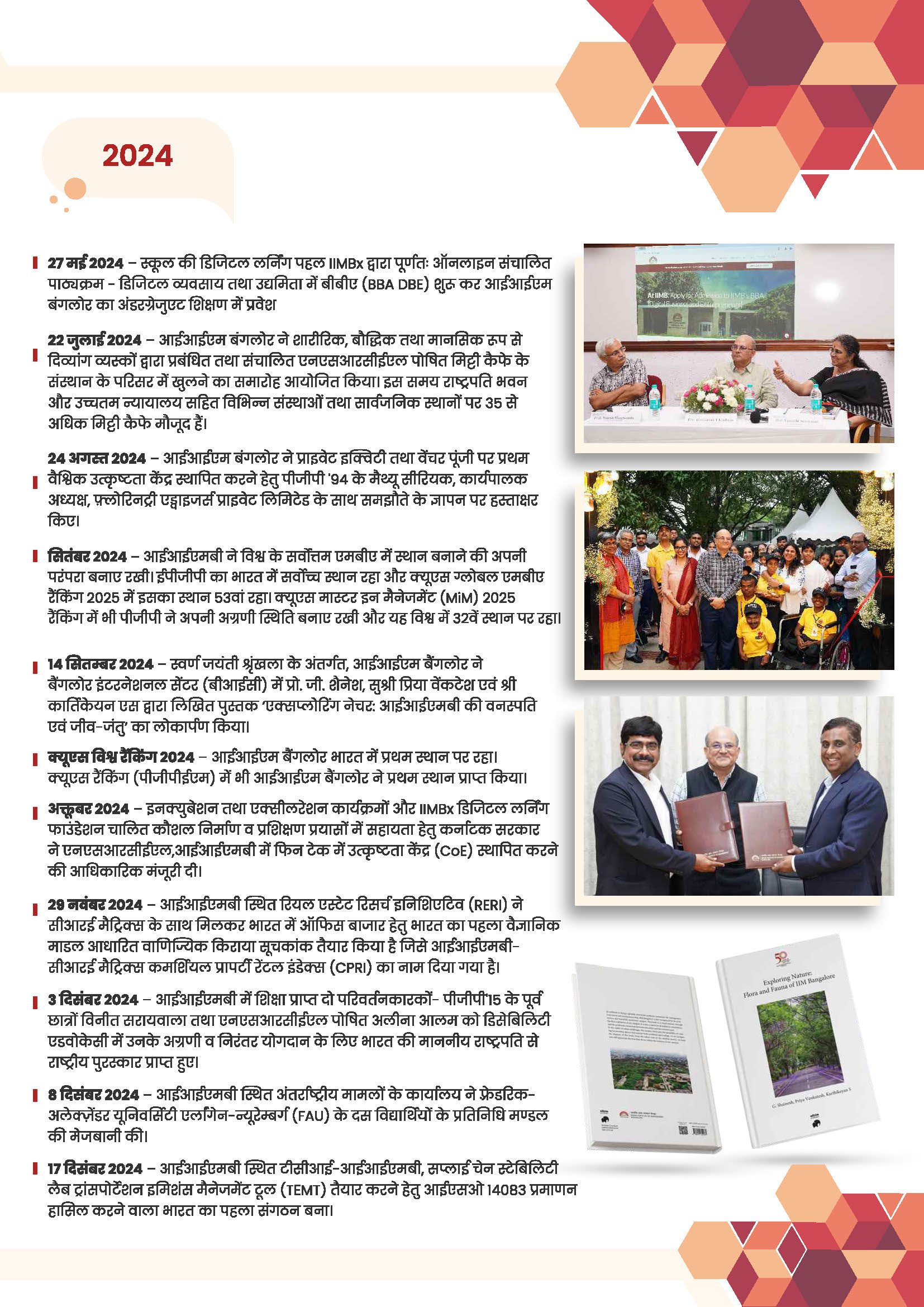 IIMB Timeline
